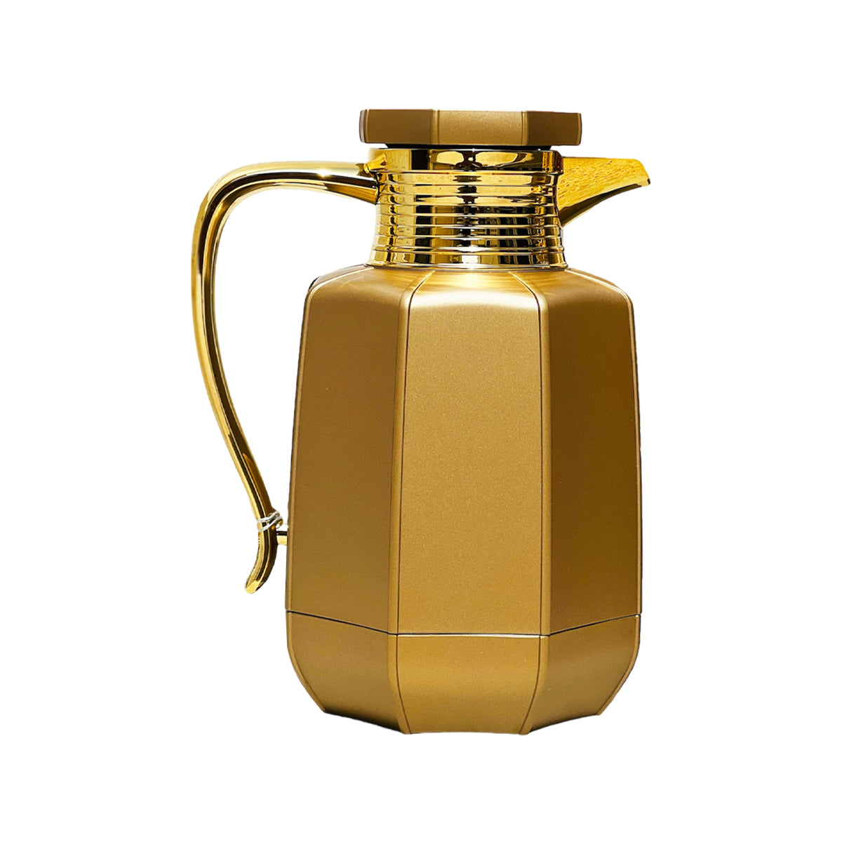Premium Arabic Coffee Tea Pot Vacuum Flask 2 Pcs Gift Set - (1.0L +07L) - Gold Premium Arabic Coffee Tea Pot Vacuum Flask 2 Pcs Gift Set - (1.0L +07L) - Gold