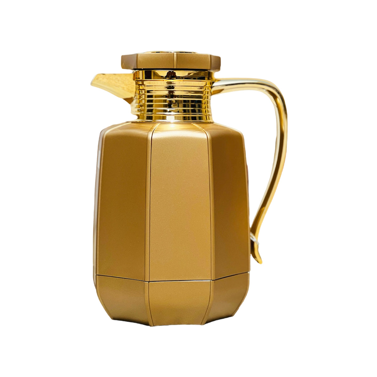 Premium Arabic Coffee Tea Pot Vacuum Flask 2 Pcs Gift Set - (1.0L +07L) - Gold Premium Arabic Coffee Tea Pot Vacuum Flask 2 Pcs Gift Set - (1.0L +07L) - Gold