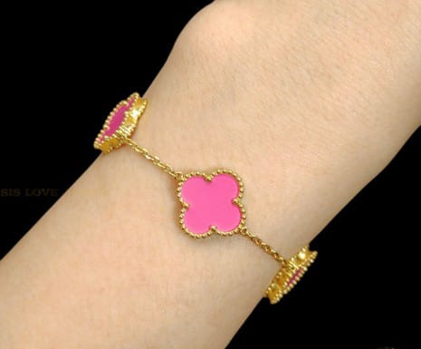 Flower Bracelet Pretty Design Sweet Temperament Enamel Simulated Pearl Bracelet For Women W10181