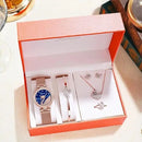 Swan Ladies Watch Set 5 Pcs with Beautiful Box W3126750 - TUZZUT Qatar Online Shopping