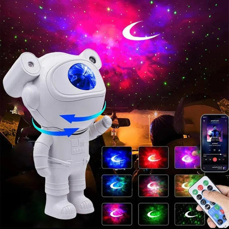 Astronaut Galaxy Star Projector Sticker DIY Bluetooth music Night Light Sky Nebula Lamp for Kids