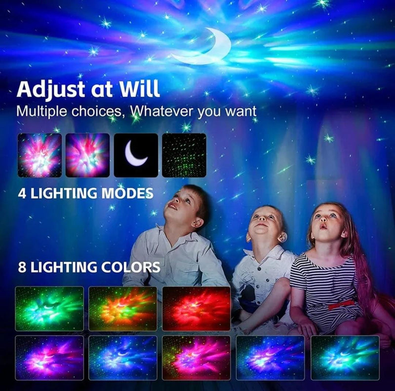 Astronaut Galaxy Star Projector Sticker DIY Bluetooth music Night Light Sky Nebula Lamp for Kids