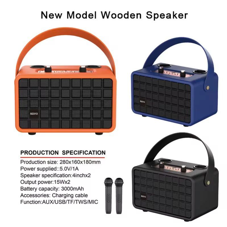 Authentics Wireless Speaker With 2 Wireless Mic S2313 Authentics Wireless Speaker With 2 Wireless Mic S2313