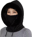 Women Winter Beanie Hats Slouchy Warm Fleece Hooded Scarf - TUZZUT Qatar Online Shopping