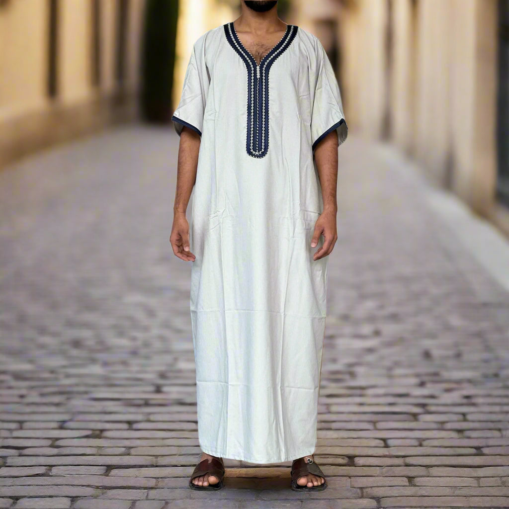 DBOSS Men's Moroccan Dejellaba Kaftan Jalabiya - MK25 DBOSS Men's Moroccan Dejellaba Kaftan Jalabiya - MK25