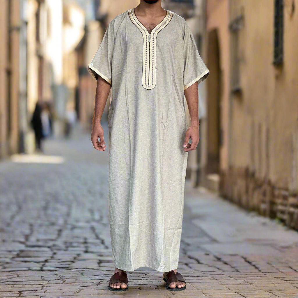DBOSS Men's Moroccan Dejellaba Kaftan Jalabiya - MK25 DBOSS Men's Moroccan Dejellaba Kaftan Jalabiya - MK25