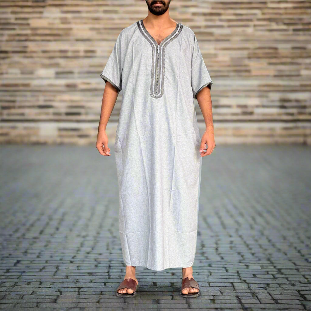 DBOSS Men's Moroccan Dejellaba Kaftan Jalabiya - MK25 DBOSS Men's Moroccan Dejellaba Kaftan Jalabiya - MK25