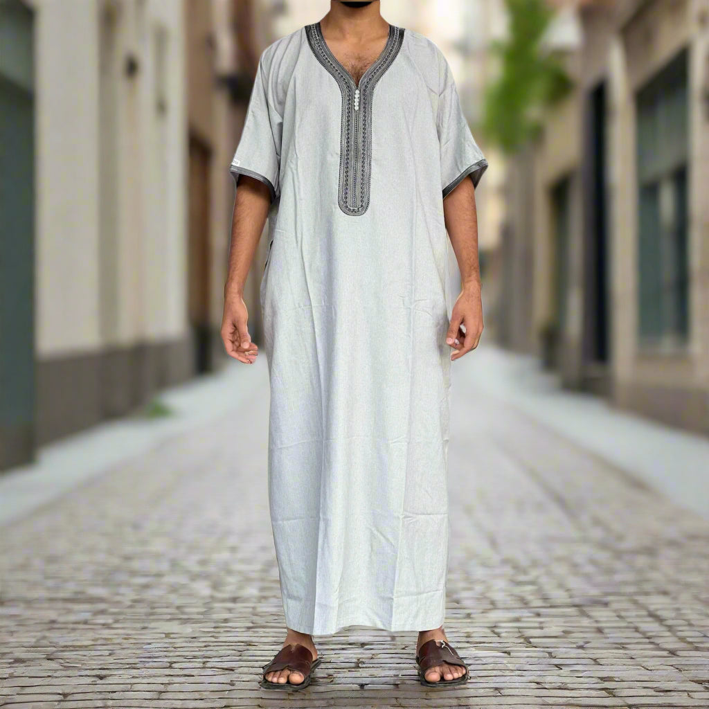 DBOSS Men's Moroccan Dejellaba Kaftan Jalabiya - MK25 DBOSS Men's Moroccan Dejellaba Kaftan Jalabiya - MK25