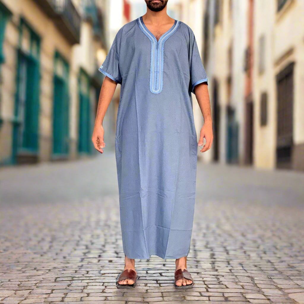 DBOSS Men's Moroccan Dejellaba Kaftan Jalabiya - MK25 DBOSS Men's Moroccan Dejellaba Kaftan Jalabiya - MK25