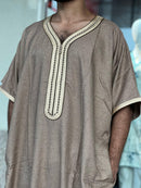 DBOSS Men's Moroccan Dejellaba Kaftan Jalabiya - MK25 - TUZZUT Qatar Online Shopping