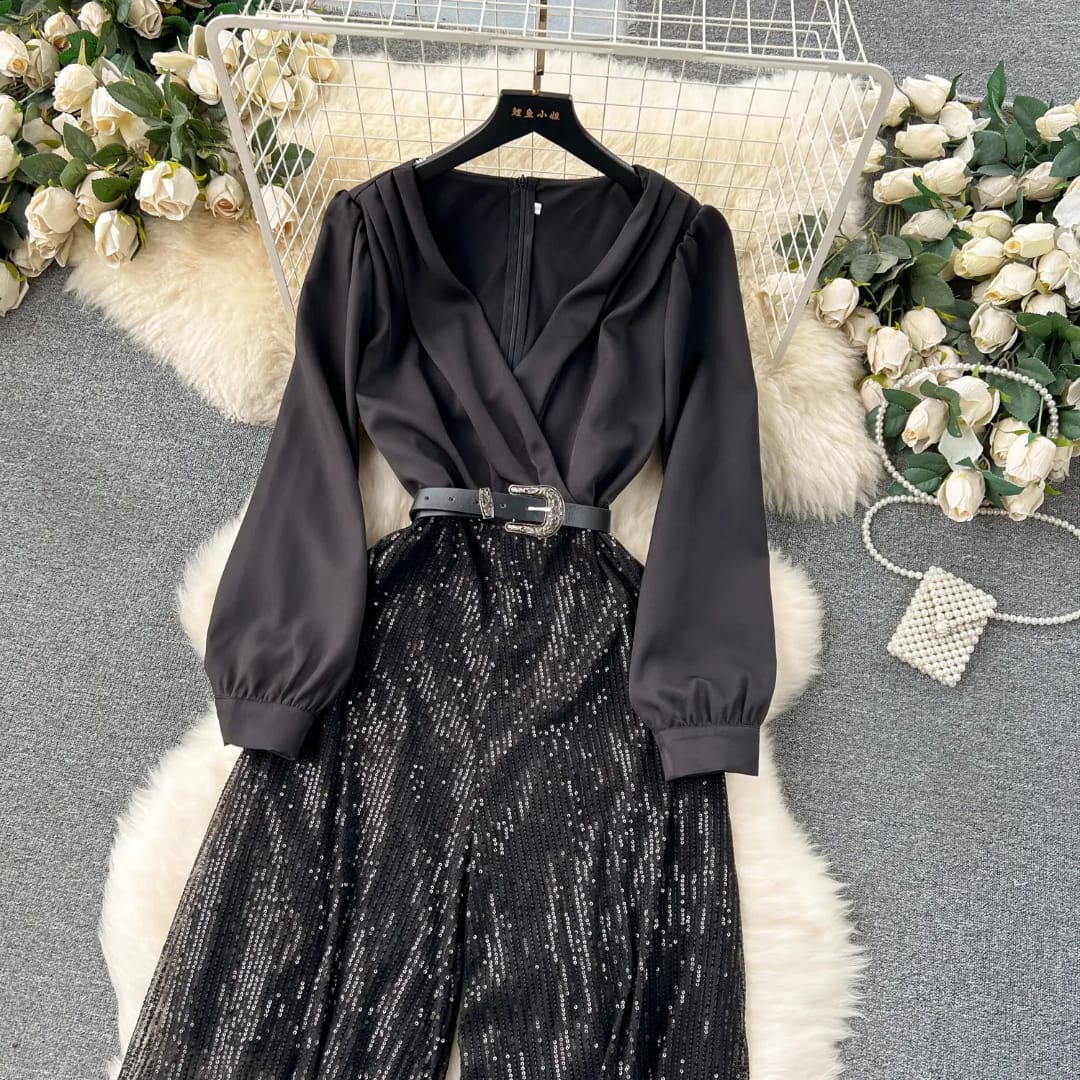 Long Kurtis Style Long Women's Dess With V- Neck S9280103 2XL