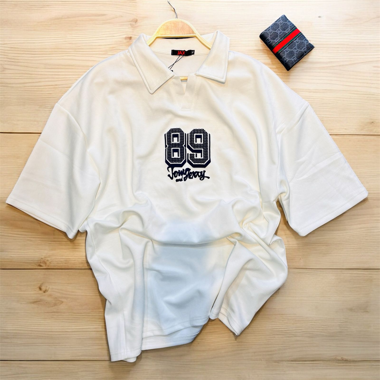 JAX Men's Collar Printed Short Sleeve T-shirt SA-5061 JAX Men's Collar Printed Short Sleeve T-shirt SA-5061