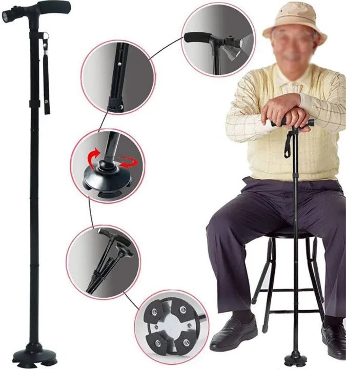 Magic Cane Foldable Walking Stick With LED Light EL-0087 Magic Cane Foldable Walking Stick With LED Light EL-0087