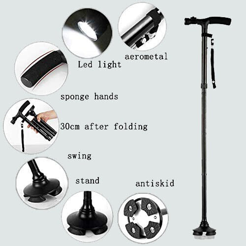 Magic Cane Foldable Walking Stick With LED Light EL-0087 Magic Cane Foldable Walking Stick With LED Light EL-0087