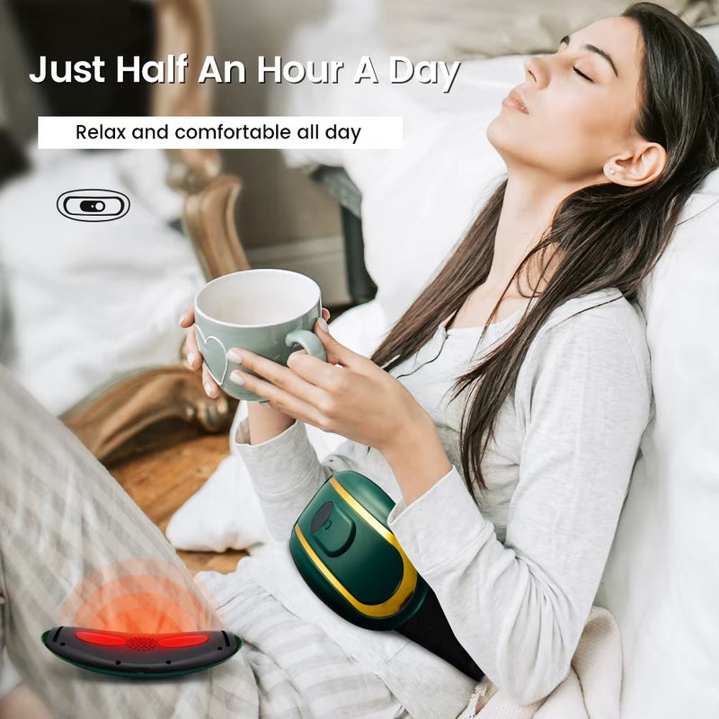 Waist Massager Slimming Belt Vibration Heating Fat Burning Pain Relief NJR-719 - TUZZUT Qatar Online Shopping