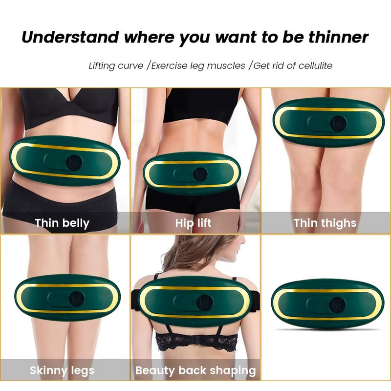Waist Massager Slimming Belt Vibration Heating Fat Burning Pain Relief NJR-719 - TUZZUT Qatar Online Shopping