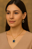 Crystal Necklace Earrings Ring Set For Women JS933