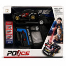 Kids 2.4GHz Remote Control Police Racing Car with LED Lights & Handheld Controller