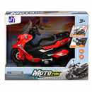 Kids DIY Racing Motorcycle Toy with Light & Sound Effects – Red