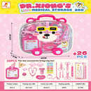 26-Piece Kids Doctor Medical Play Set with Portable Storage Case – Pink