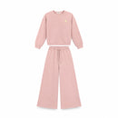 Women's R-Letter Sweatshirt & Wide-Leg Pants 2-Piece Set T-0624