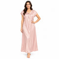 Women's Satin-Look Long Nightdress T0336