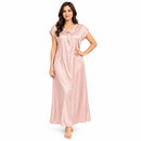 Women's Satin-Look Long Nightdress T0336