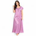 Women's Satin-Look Long Nightdress T0336