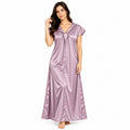 Women's Satin-Look Long Nightdress T0336