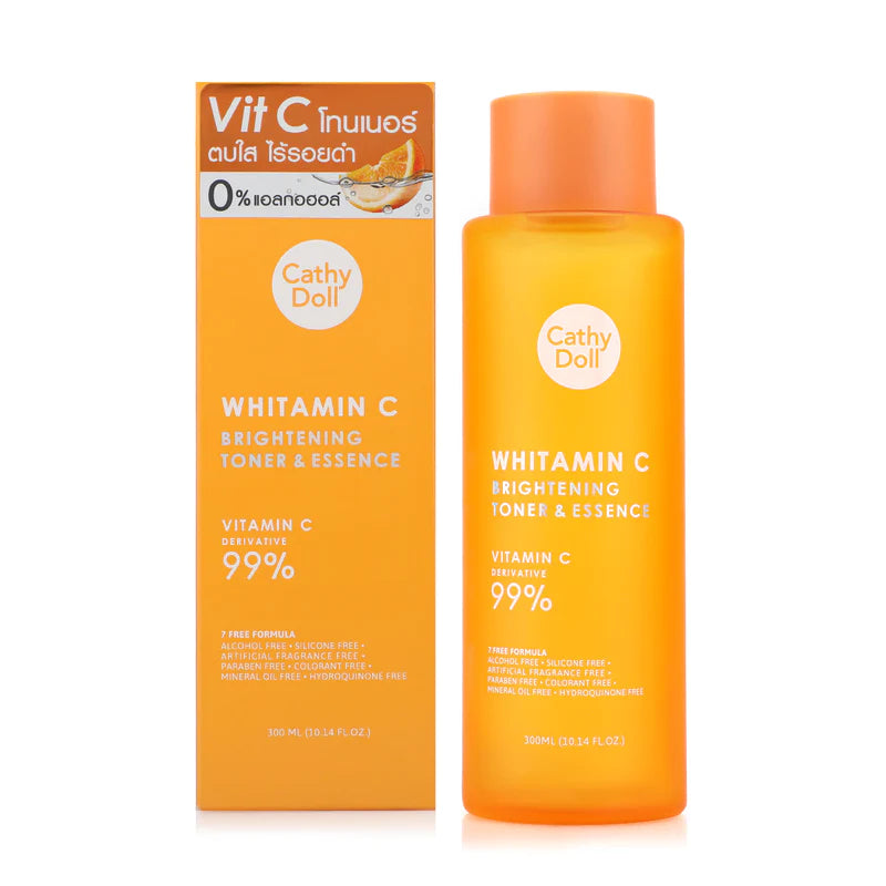 CATHY DOLL Whitamin C Brightening Toner & Essence - 300ml CATHY DOLL Whitamin C Brightening Toner & Essence - 300ml