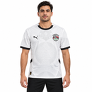 Egypt White Pharaoh-Print Short-Sleeve Football Jersey CJ09