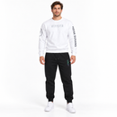 Men’s White Graphic Sweatshirt & Black Jogger Set S4782346