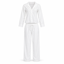 Women’s White Long-Sleeve Blouse & Drawstring Trouser Set 50KH8J