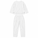 Women’s White Long-Sleeve Layered-Hem Top & Trouser 2-Piece Set NS147