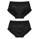 Women’s Black High-Waisted Scallop-Trim Briefs 294470