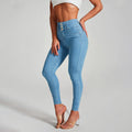 Womens Casual Skinny Jeans High Waisted Button Fly Pencil Pants Butt Liftting Ankle Length Denim Trousers with Pockets S4622795 - Tuzzut.com Qatar Online Shopping