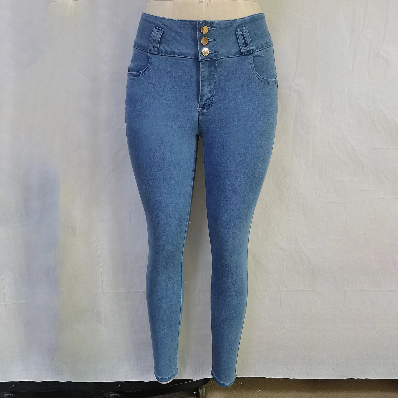 Womens Casual Skinny Jeans High Waisted Button Fly Pencil Pants Butt Liftting Ankle Length Denim Trousers with Pockets S4622795 Womens Casual Skinny Jeans High Waisted Button Fly Pencil Pants Butt Liftting Ankle Length Denim Trousers with Pockets S4622795