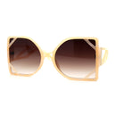 Womens Geometric Lattice Plastic Square Butterfly Sunglass GV7026