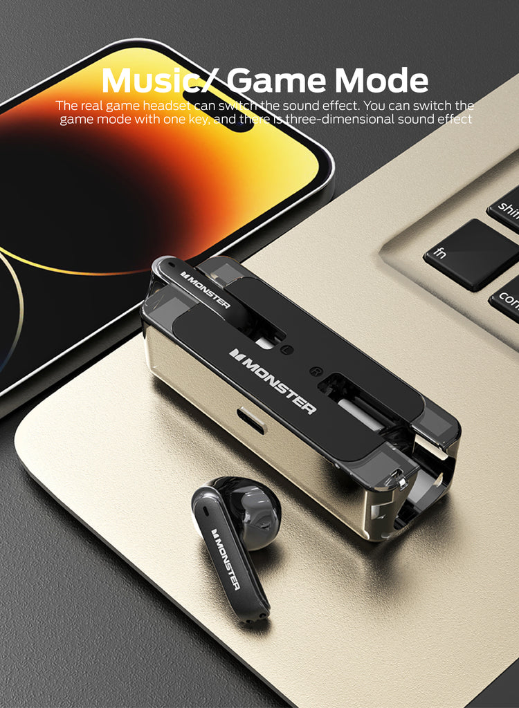 Monster Airmars Wireless Gaming Earphone XKT08 Monster Airmars Wireless Gaming Earphone XKT08