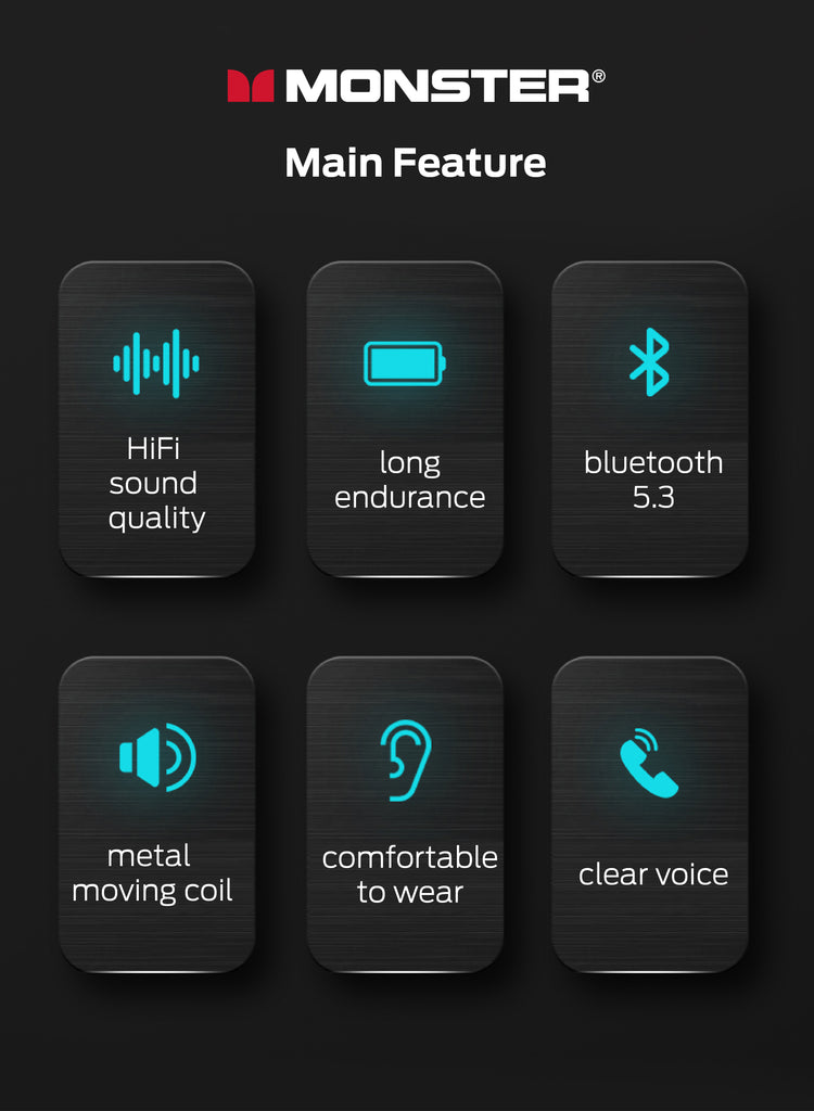 Monster Airmars Wireless Gaming Earphone XKT08 Monster Airmars Wireless Gaming Earphone XKT08