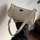 Solid Color Shoulder Bag Vegan Leather Bag 521765 - TUZZUT Qatar Online Shopping