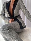 Women Fashion Blazer & Pants Set 387125 - TUZZUT Qatar Online Shopping