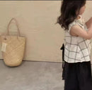 Kid's Plaid Top and Wide Leg Pants Set  SK23945 - TUZZUT Qatar Online Shopping