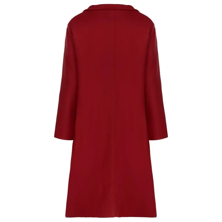 Womens Elegant Lapel Collar Single-Breasted Overcoat 75234 - TUZZUT Qatar Online Shopping