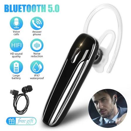 Bluetooth Single Ear Headphones Hands-Free Wireless Stereo Earphones