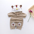 Baby Cartoon Print Short Sleeve Open-Crotch Romper 1610684 - TUZZUT Qatar Online Shopping