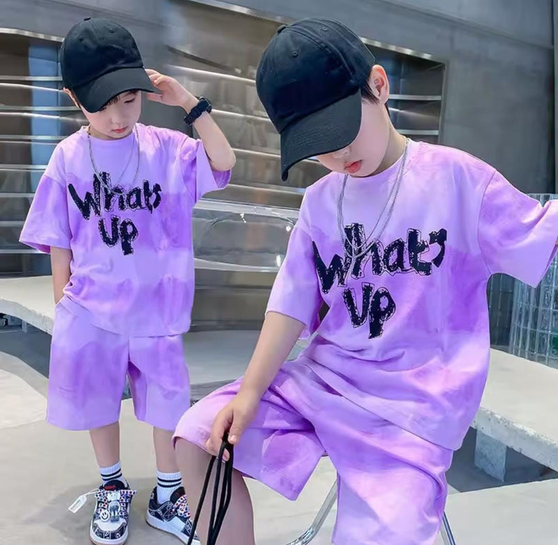 Kids Summer Short Sleeve TShirt + Shorts Two Piece Outfits   1617470 - TUZZUT Qatar Online Shopping