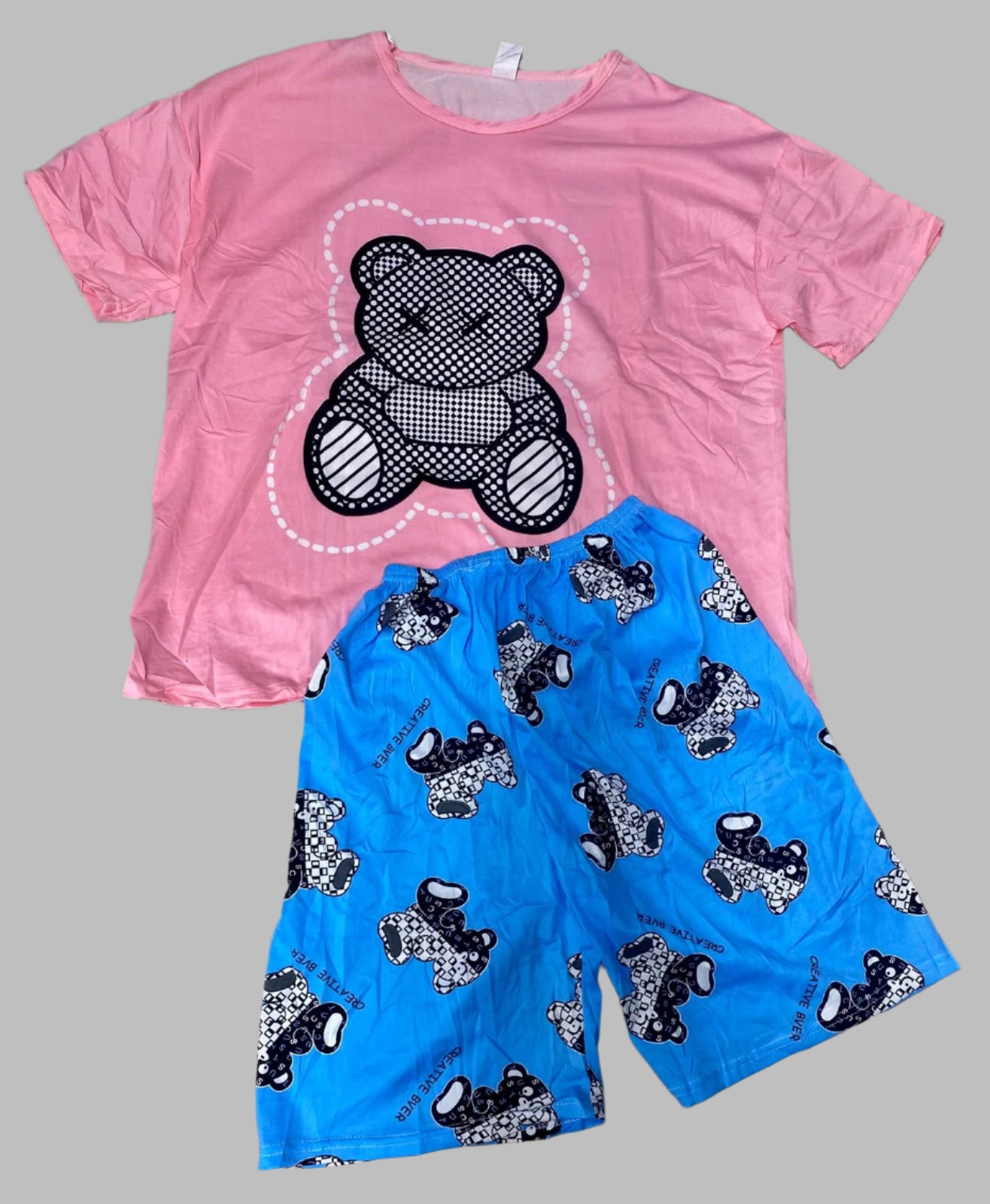 3pcs/Set Tween Girl Cute Donut Pattern Camisole Top And Shorts Casual Pajamas Set P58610 3pcs/Set Tween Girl Cute Donut Pattern Camisole Top And Shorts Casual Pajamas Set P58610