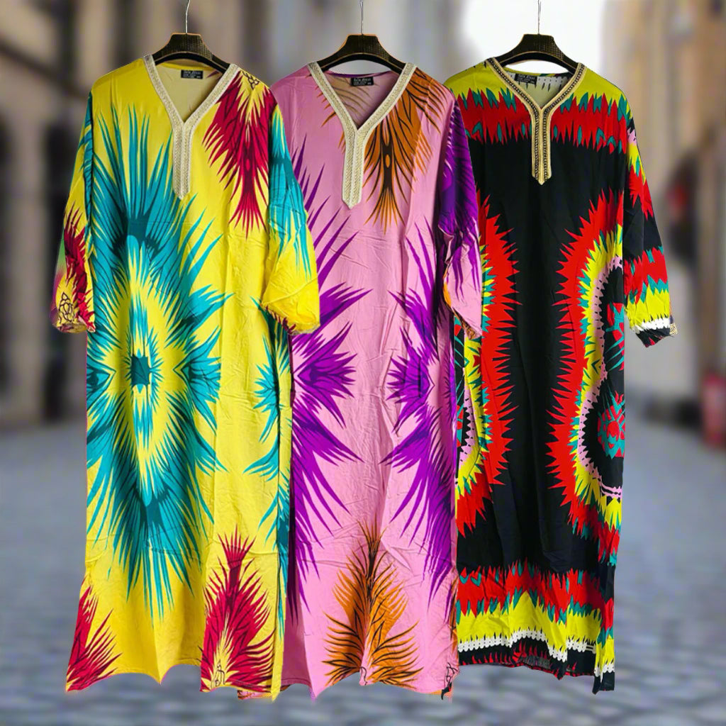 Women Dress Coloured 3 Pcs Jalabiya Set J2K25 Women Dress Coloured 3 Pcs Jalabiya Set J2K25