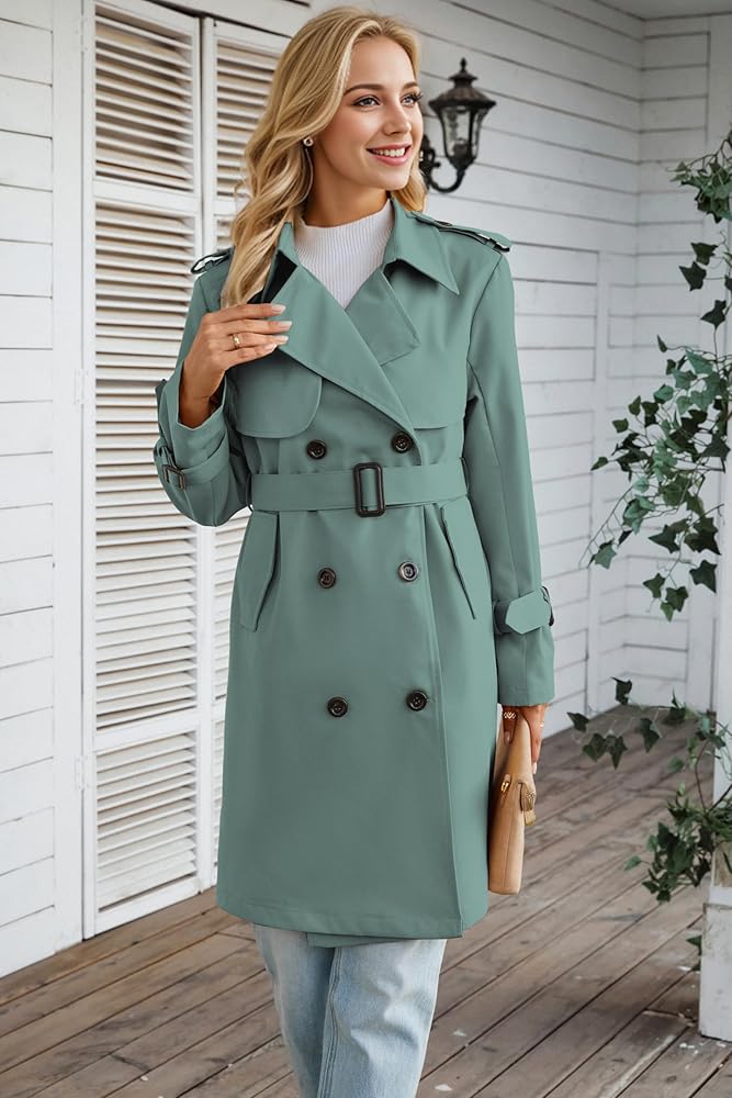 Women Fashion Long Trench Coats Windbreaker Outerwear   S407422 - TUZZUT Qatar Online Shopping